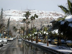 Snow in Damascus